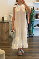 Halter Neck Linen Dress