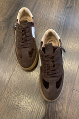 Caprice Velvet Suede Zip Trainer
