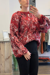 All-over sequin embellished knit sweater