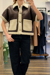 Faux Leather Crop Jacket