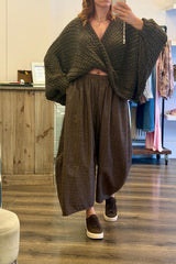 Super-Wide PinStripe Barrel Trousers