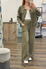 Linen Button Shirt Jacket