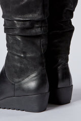 Caprice Wedge Leather Boot