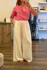 Linen Wide Leg Trousers