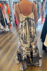 Tye Back Paisley Maxi Dress