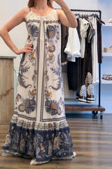 Tye Back Paisley Maxi Dress