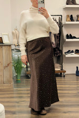Sparkle Satin Skirt