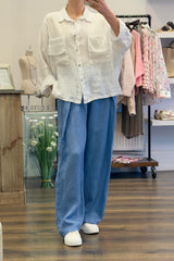 Linen Barrel Trousers