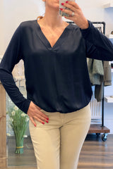 Satin V Neckline Top
