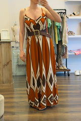 Diamond Print Jumpsuit