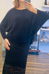 Fluffy Boat Neck Knit