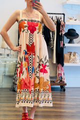 Strappy Floral Midi Dress