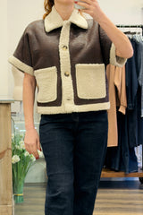 Faux Leather Crop Jacket