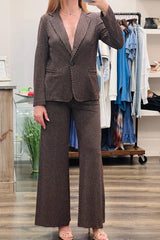 Shimmer  Single Button Blazer
