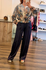 Sheer Print Bomber Jacket