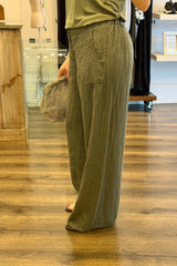 Patch Pocket Linen Trousers