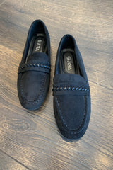 Faux Suede Stitch Loafer