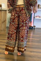 Silk Mix Palazzo Trousers