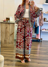 Open Front Print Jacket