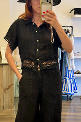 Linen Crochet Shirt