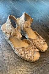 Flower Espadrille Wedge Sandal