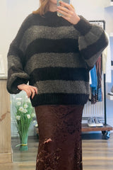 Round Neck Stripe Knit