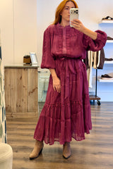Floral Lace Panelled Maxi Dress