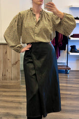 Frill Neck Grandad Check Shirt