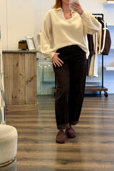 V-Neckline Polo Knit