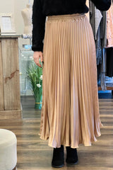 Satin Pleated Skirt