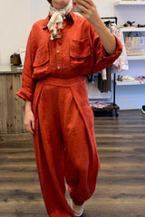 Linen Barrel Trousers