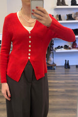 Asymmetric Knit Cardigan