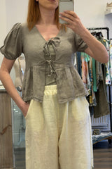 Linen Tye Top