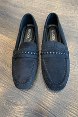 Faux Suede Stitch Loafer