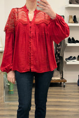 Lace Panel Blouse