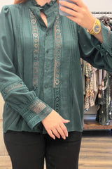 Lace Cuff Blouse