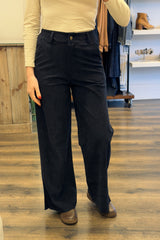 Side Split Corduroy Trousers
