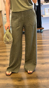 Patch Pocket Linen Trousers