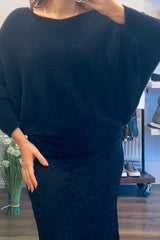 Fluffy Boat Neck Knit