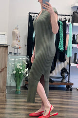 Ribbed Midi Dress