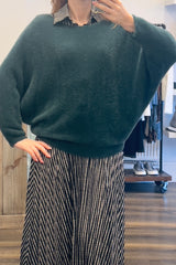 Fluffy Boat Neck Knit