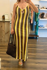 Crochet Knit Maxi Dress