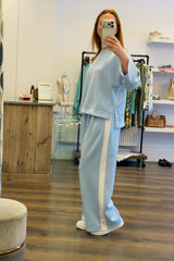 Pleat Front Loungewear Set