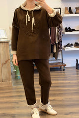 Contrast Trim Lounge Set