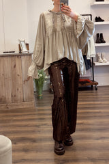 Ruffle Batwing Blouse