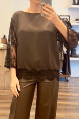 Satin Lace Blouse