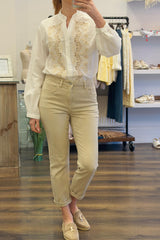 Cut Out Lace Shirt