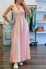 Crochet Bodice Maxi Dress