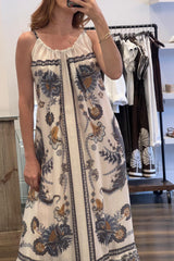 Tye Back Paisley Maxi Dress