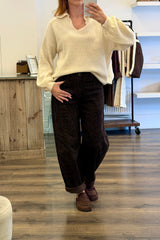 V-Neckline Polo Knit